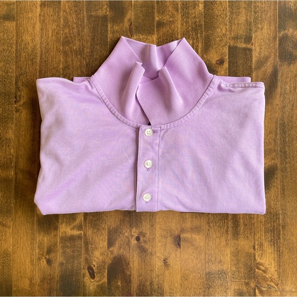 Men’s Brooks Brothers Authentic Lilac Polo-Shirt, XL, 100% Cotton, Super Soft - Picture 3 of 17